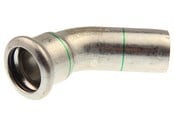 Pressrør og fittings - Vsh Fabrieken Vsh bøjning 45° muffe/nippel 54 mm syrefast - 6190173