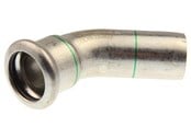 Pressrør og fittings - Vsh Fabrieken Vsh bøjning 45° muffe/nippel 42 mm syrefast - 6190162