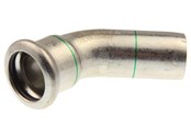 Pressrør og fittings - Vsh Fabrieken Vsh bøjning 45° muffe/nippel 18 mm syrefast - 6190129