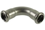 Pressrør og fittings - Vsh Fabrieken Bøjning vsh 90° muffe/muffe 108 mm syrefast - 6230026