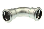 Pressrør og fittings - Vsh Fabrieken Vsh bøjning 90° muffe/muffe 54 mm syrefast - 6190261