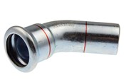 Pressrør og fittings - Vsh Fabrieken Vsh bøjning 45° muffe/nippel 42 mm fz - 6201822