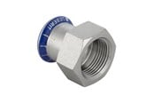Pressrør og fittings - Geberit Mapress overgang rustfri 22x1/2" med muffe - 31805