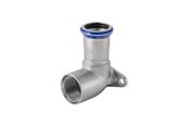 Pressrør og fittings - Geberit Mapress dækvinkel rustfri 90° 15x12 med muffe - 33403