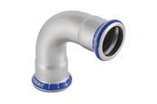 Pressrør og fittings - Geberit Mapress bøjning rustfri 90° 42 kort med muffe - 31107