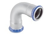 Pressrør og fittings - Geberit Mapress bøjning rustfri 90° 22 mm med muffe - 30104