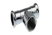 Pressrør og fittings - Vsh Fabrieken Vsh tee muffe/muffe/muffe 28 mm x 1/2x28 mm fz - 6202845