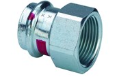 Pressrør og fittings - Viega Prestabo overgang 35 x 1 1/4" muffe/muffe forzinket stål - 642204