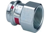 Pressrør og fittings - Viega Prestabo overgang 15 x 1/2" muffe/muffe forzinket stål - 559557