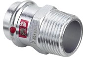 Pressrør og fittings - Viega Prestabo overgang 22 x 1/2" muffe/nippel forzinket stål - 641986