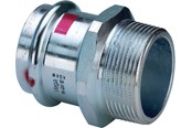 Pressrør og fittings - Viega Prestabo overgang 28 x 1" muffe/nippel forzinket stål - 559045