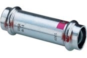 Pressrør og fittings - Viega Prestabo skydemuffe 15 mm forzinket stål - 558055