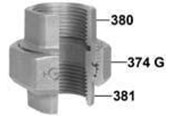Gevindfittings - +GF+ Union galvaniseret muffe/muffe konisk tætning 2" - 770340209