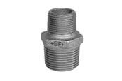 Gevindfittings - Georg-Fischer Brystnippel sort reduktion 1 1/4 x 1/2 - 770245125
