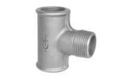 Gevindfittings - +GF+ Tee galvaniseret muffe/nippel/muffe 3/4 - 770133205