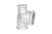 Gevindfittings - +GF+ Tee galvaniseret 1 x 3/4 x 1/2 - 770130238