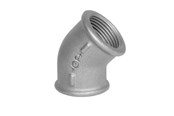 Gevindfittings - +GF+ Vinkel 45° sort muffe/muffe 1 1/2 - 770120108