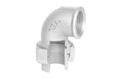 Gevindfittings - +GF+ Vinkelunion galvaniseret konisk muffe/muffe 1 - 770096206