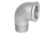 Gevindfittings - Georg-Fischer Vinkel 90° galvaniseret muffe/nippel 1/2 x 3/8 - 770092216