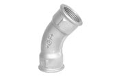 Gevindfittings - Georg-Fischer Bøjning 45° galvaniseret lang muffe/muffe 1 - 770041206