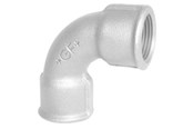 Gevindfittings - +GF+ Bøjning 90° galvaniseret kort muffe/muffe 1 1/2 - 770012208