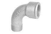 Gevindfittings - Georg-Fischer Bøjning 90° galvaniseret kort muffe/nippel 3/4 - 770011205