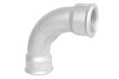 Gevindfittings - +GF+ Bøjning 90° galvaniseret lang muffe/muffe 1 1/2 - 770002208