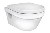 Toiletter, sæder, bideter og reservedele - Gustavsberg hygienic flush væg wc skål inklusiv sæde - 5G84HR01