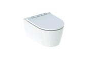 Toiletter, sæder, bideter og reservedele - Geberit one hængeskål & sæde 370x343x540mm, hvid/forkromet - 500.202.01.1