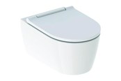 Toiletter, sæder, bideter og reservedele - Geberit one hængetoiletskål/sæde 370x343x540mm, hvid design kant, porcelæn, keratect - 500.201.01.1