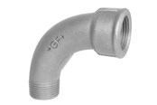 Gevindfittings - +GF+ Bøjning 90° sort lang muffe/nippel 1 - 770001106