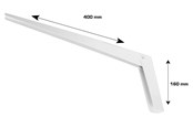 Beslag & hængsler  - Home>it Foldbar bordbæring 400x160 mm. - hvid - 16384