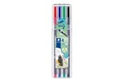 Skrive- og Tegneværktøjer - Staedtler Triplus Fineliner 0,3mm 4 ass/boks - 334 SB4