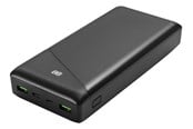 Powerbank - Deltaco Power bank 30000 mAh 3 A/18 W 111 Wh 2x Powerbank - Sort - 30 Wh - PB-C1002