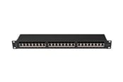 Netværkstilbehør - Lanberg PPSA-1024-B 24-Port Patch Panel 1U 19" Cat6A FTP Shielded Black - PPSA-1024-B