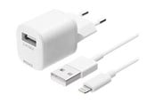 Mobil - Adaptere & Opladere - Deltaco USB wall charger USB-A 2.4 A incl. 1 m - USB-AC181