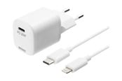 Mobil - Adaptere & Opladere - Deltaco USB wall charger USB-C PD 20 W includin - USBC-AC141