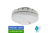 Sikkerhed - Foss Europe Life Bluu Circle 10+ Wave røgalarm (trådløs sammenkobling), batteri, hvid - 100255