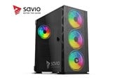 Kabinet - Savio Raptor X1 ARGB Mesh / Glass - MDT - ATX - Kabinet - Tower - Sort - SAVGC-RAPTORX1