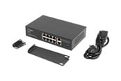 Switch - Lanberg RSFE-8P-2GE-120 Switch 8x100MB POE+ 2x 1GB Unmanaged Rack 10"/19" 120W - RSFE-8P-2GE-120