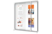 Konference & Præsentation - Nobo Premium Plus magnetisk låsbart opslagsskab med skydelåge 12xA4 - 1902570