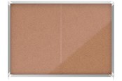 Konference & Præsentation - Nobo Premium Plus kork låsbart opslagsskab med skydelåge 18xA4 - 1902575