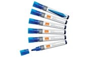 Konference & Præsentation - Nobo whiteboard marker rund spids 3 mm hurtigtørrende blæk, pakke/10 stk. Blå - 1915378
