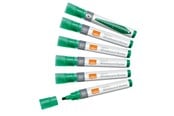 Konference & Præsentation - Nobo whiteboard marker rund spids 3 mm hurtigtørrende blæk, pakke/10 stk. Grøn - 1915380