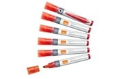 Konference & Præsentation - Nobo whiteboard marker skrå spids 4 mm hurtigttørrende blæk, pakke/10 stk. Rød - 1915384
