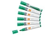 Konference & Præsentation - Nobo whiteboard marker skrå spids 4 mm hurtigttørrende blæk, pakke/10 stk. Grøn - 1915385