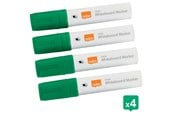 Konference & Præsentation - Nobo  Glide whiteboard marker bred skrå spids 10 mm hurtigttørrende blæk, pakke/4 stk. Grøn - 1915391