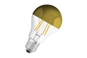 Lyskilder - Osram LED pære Standard 7W/827 (50W) filament klar topforspejlet E27 - 4058075435346
