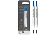 Skrive- og Tegneværktøjer - Parker PARKER rollerball refill, medium, blå, 2 stk. - S0881490