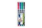Skrive- og Tegneværktøjer - Staedtler Lumocolor Perm S 0,4mm 4 ass/boks - 313 WP4